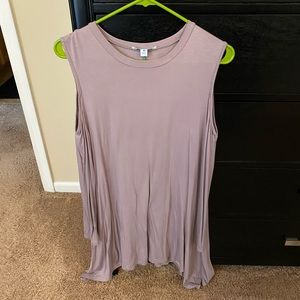 NWOT Lavender open shoulder tunic